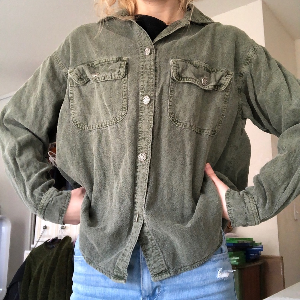 Vintage Gramicci green linen button up